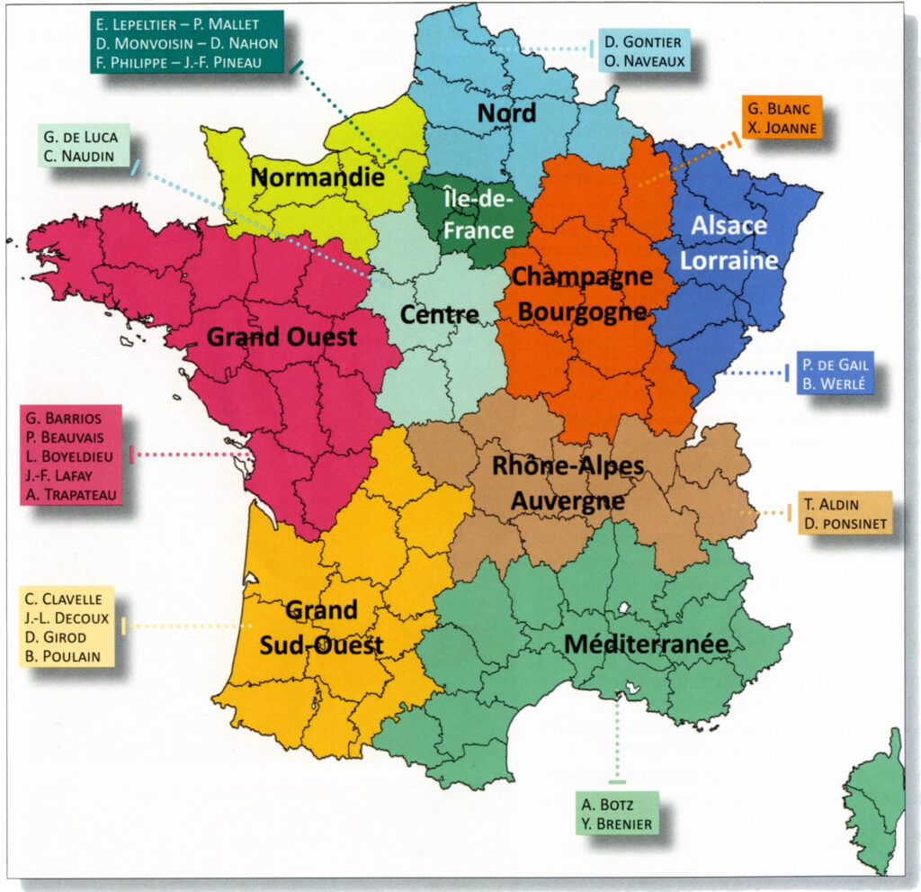 Carte des régions